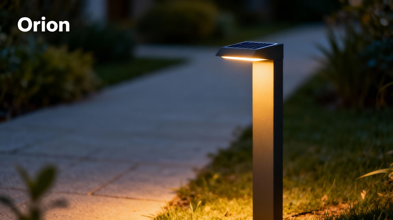 Lampe solaire Orion design moderne extérieure